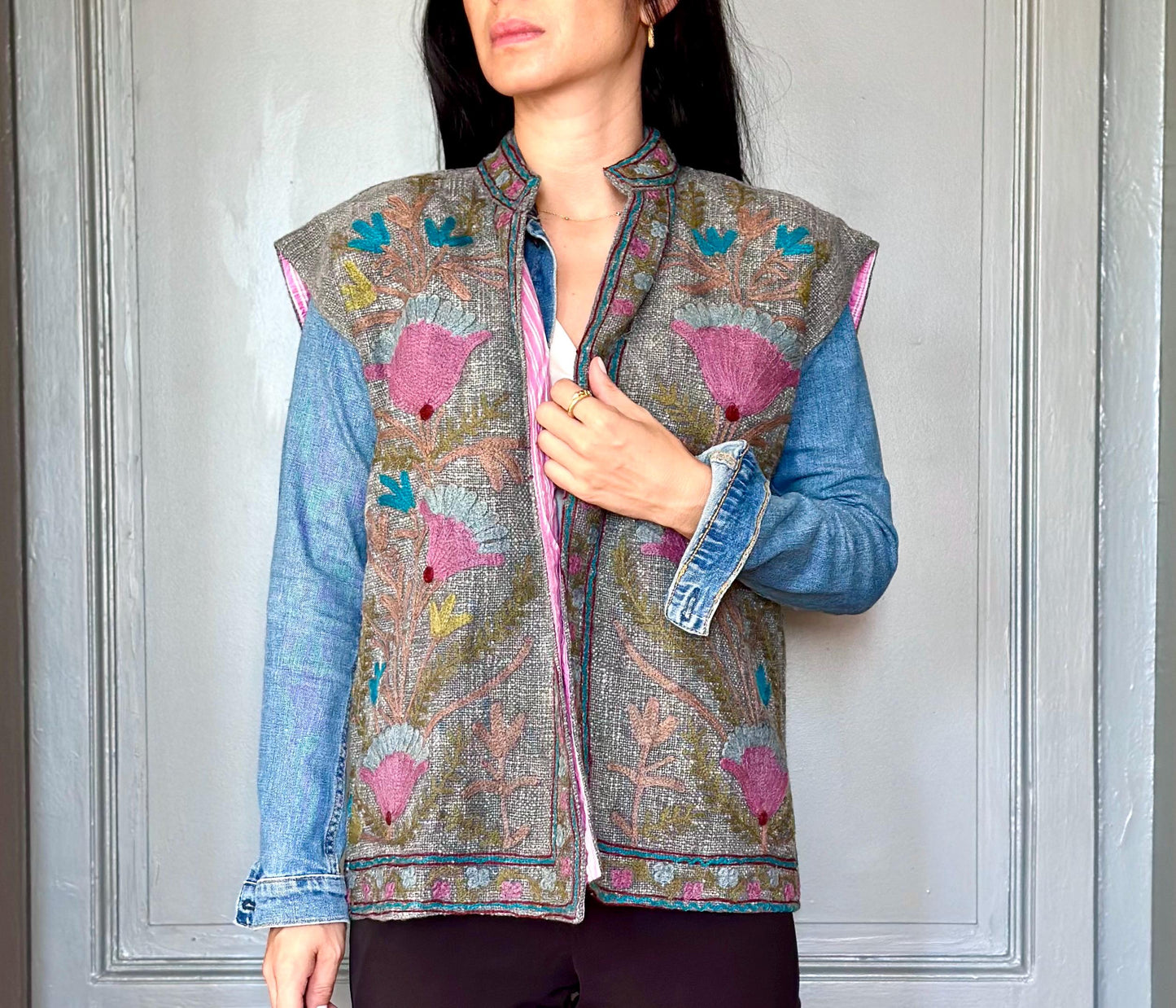 Cotton Embroidered Suzani Vest