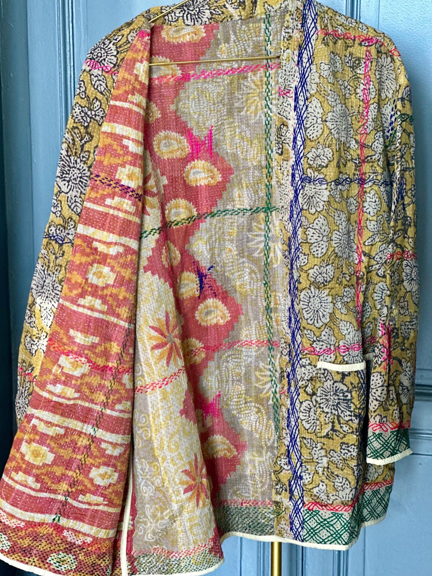 Vintage Kantha Giacca Kimono