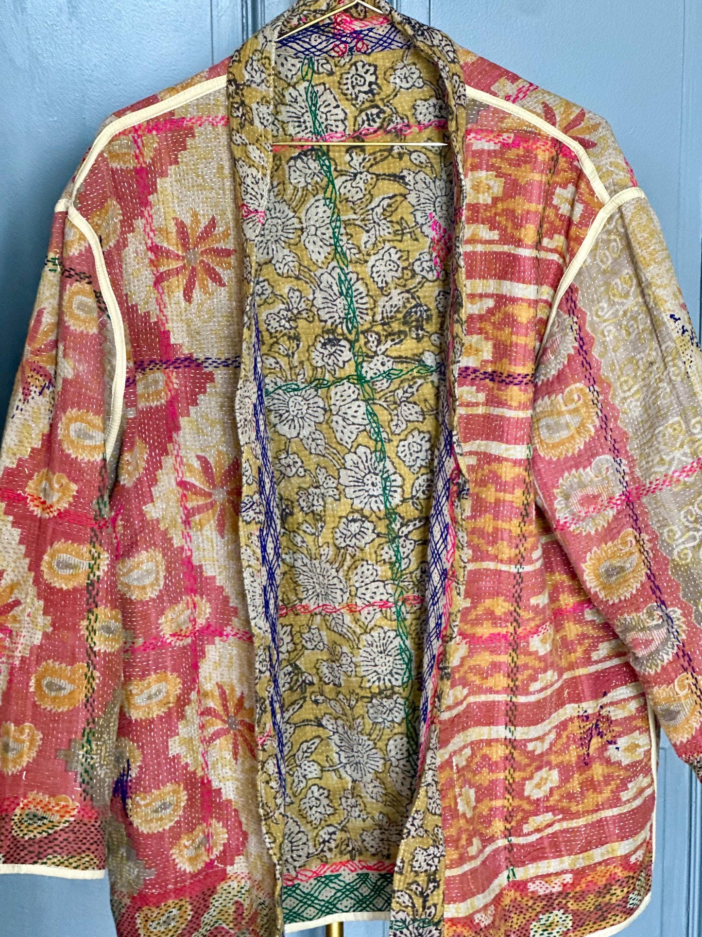 Vintage Kantha Giacca Kimono