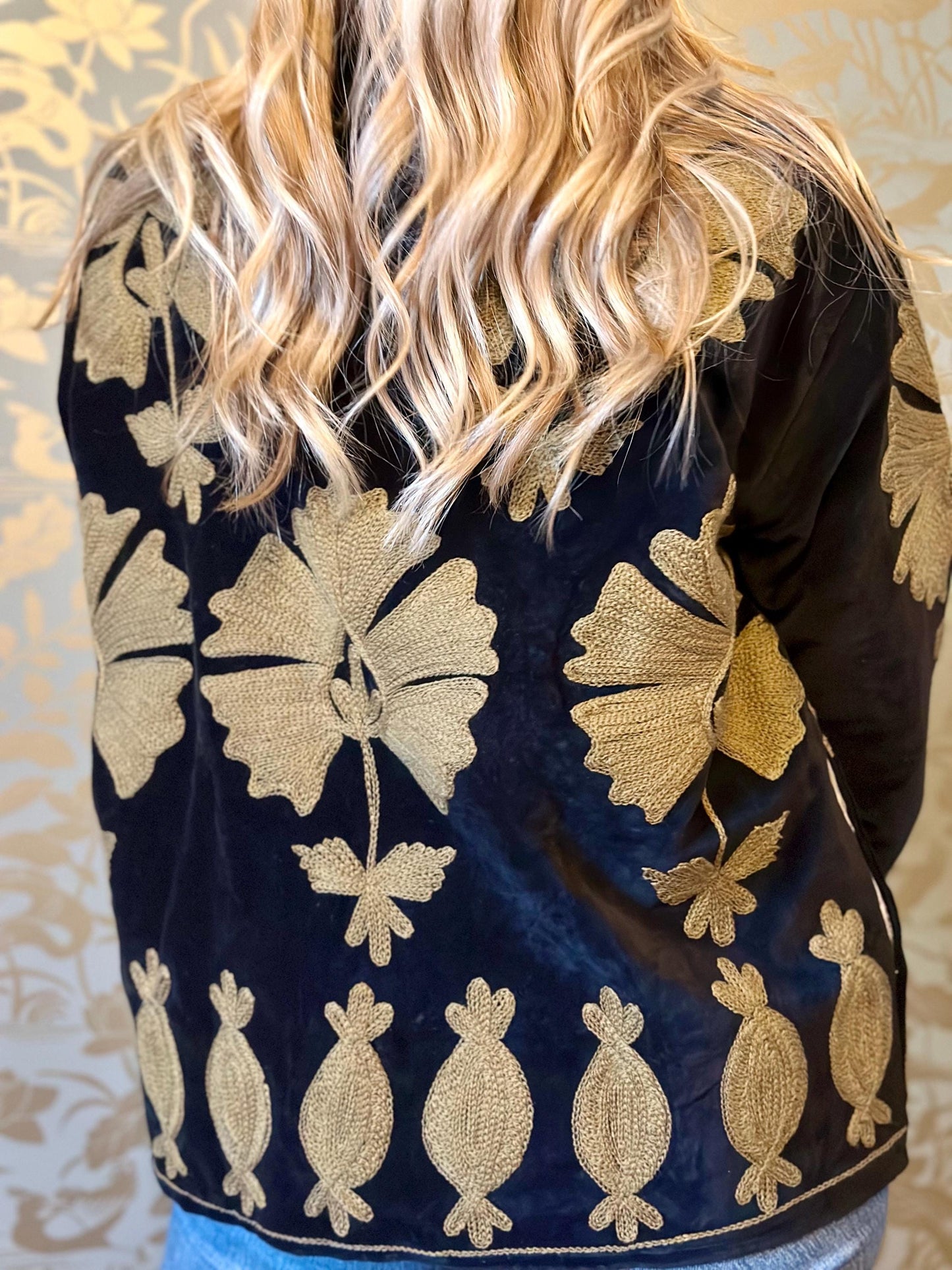 Embroidered Velvet Jacket