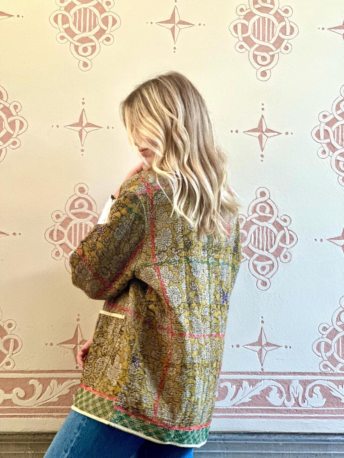 Vintage Kantha Giacca Kimono