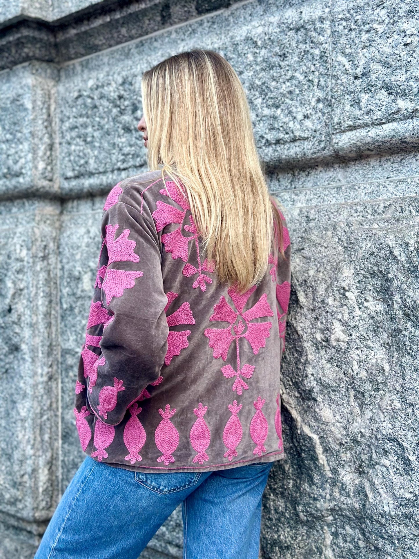 Embroidered Velvet Jacket